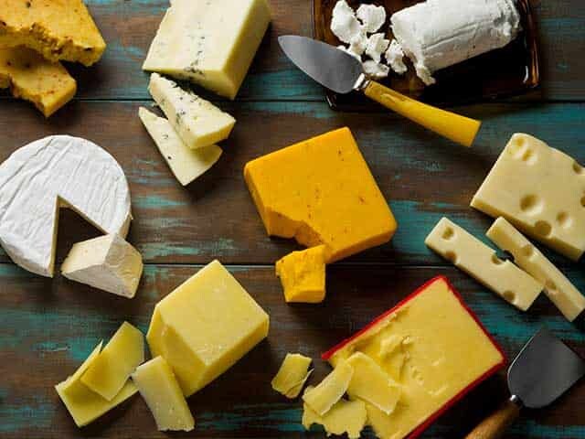 Different types of cheese