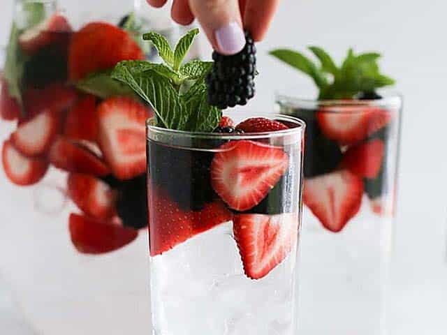 Berry and Mint Infused Water