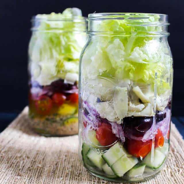 Salad in a mason jar