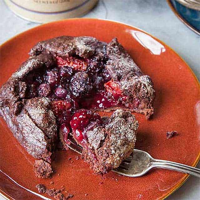 Mixed Berry Galettes with Chocolate-Crust