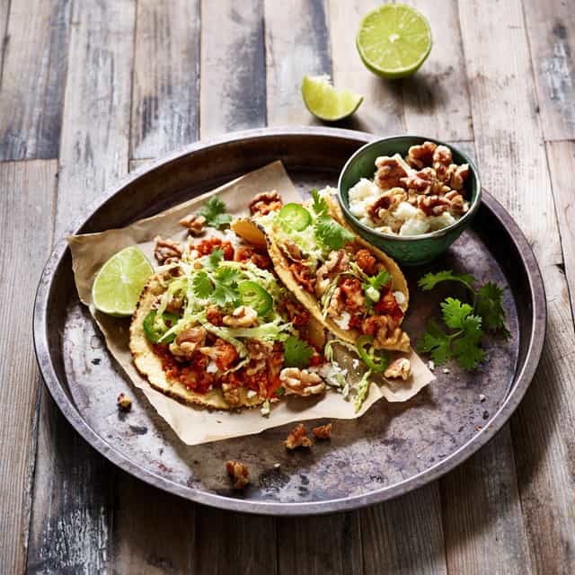 Roasted Walnut & Cauliflower Tacos