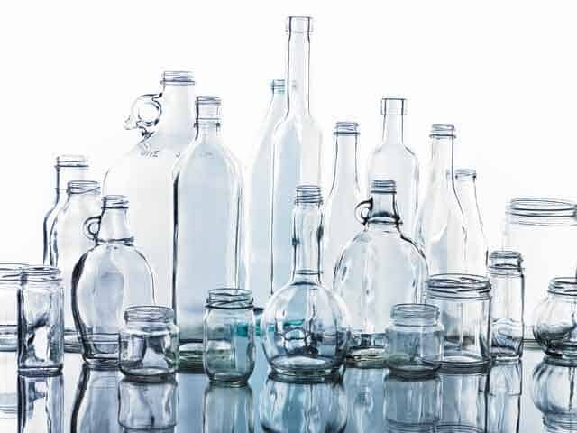 An assortment of empty bottles