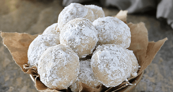 Cardamom Cinnamon snowball cookies