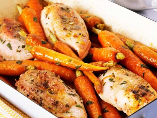 Paleo Dinner Chicken with Carrots