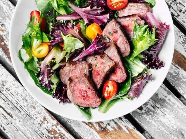 Keto diet steak salad thumbnail image