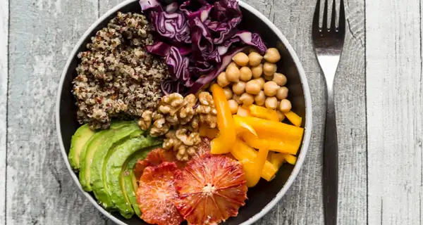 Quinoa bowl on a tabletop