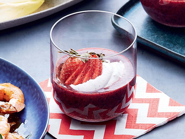 Whole30 Berries and Cream in a Glass