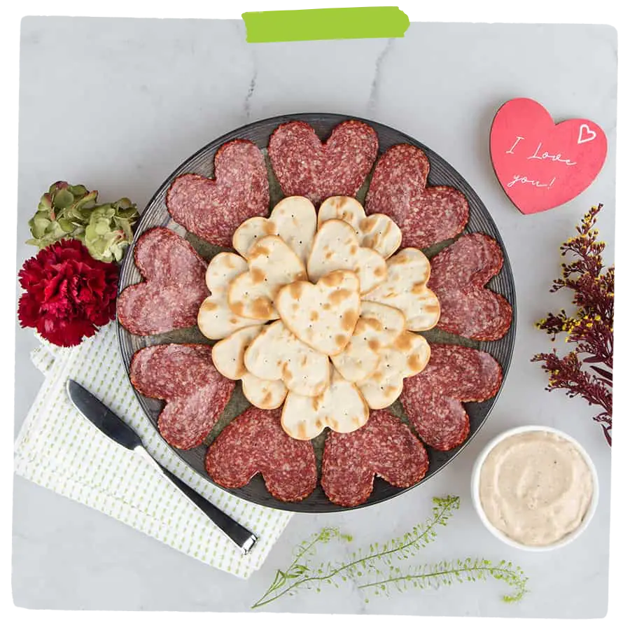 Salami snack plate