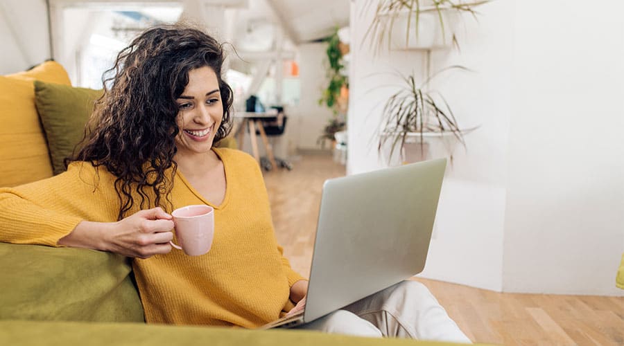 Girl on computer