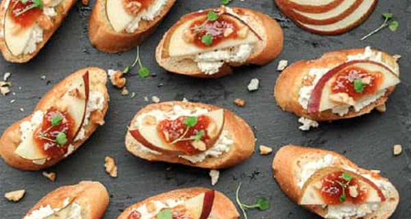 every tasty bite pear ricotta crostini