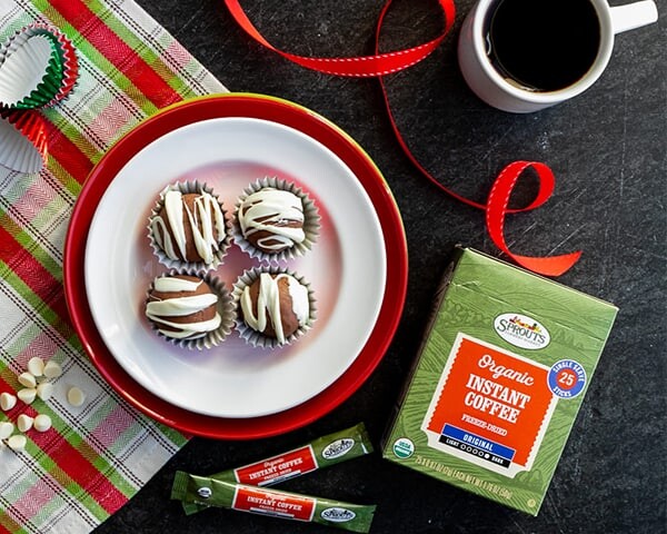 Holiday truffles and coffee