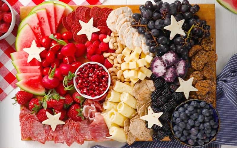 Patriotic Summer Charcuterie Board