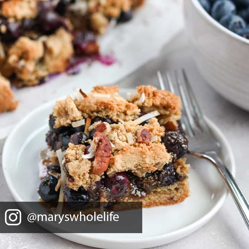 Paleo Blueberry Crumb Bars
