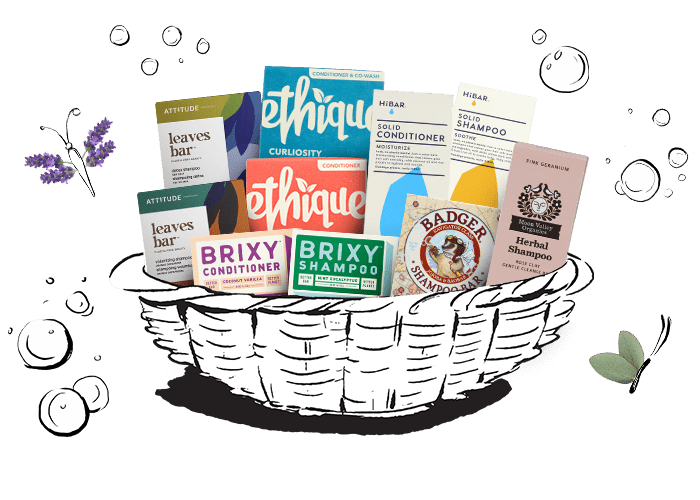 shampoo bars in a basket