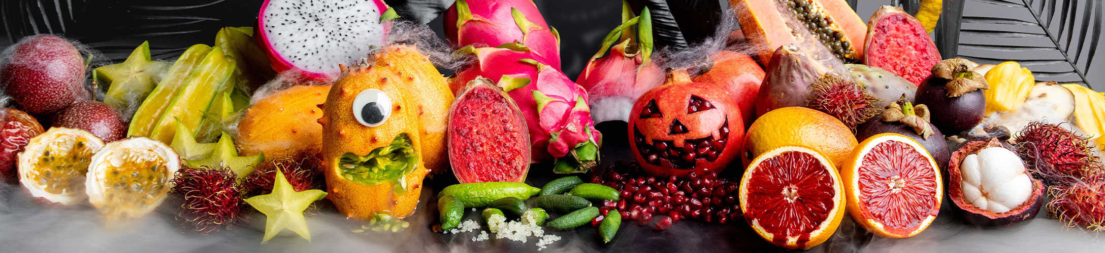 Freaky fruits on a table