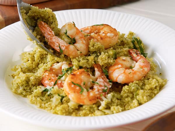 Shrimp with Agua Chile Quinoa