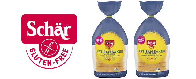 Schar logo next to product