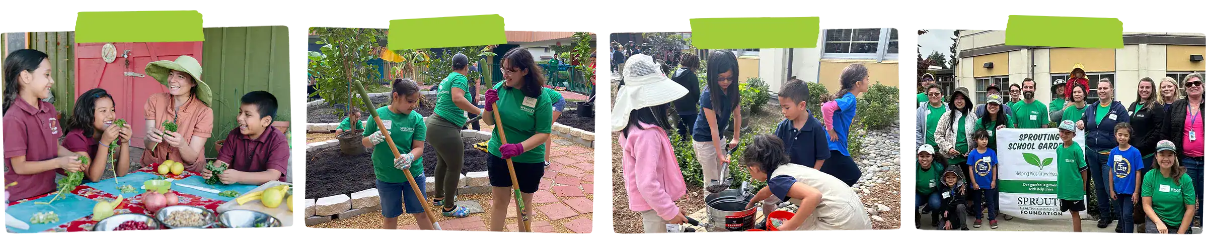 pictures of children gardening