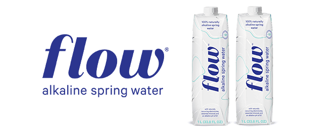 Flow logo next to products