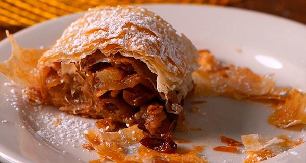 SweeTango apple strudel on a plate