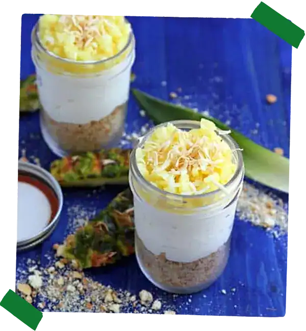 Pina Colada Cheesecake in Jars