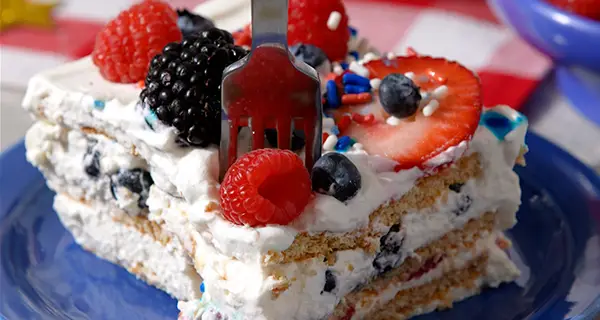 Berries & Cream Ice Box Cake