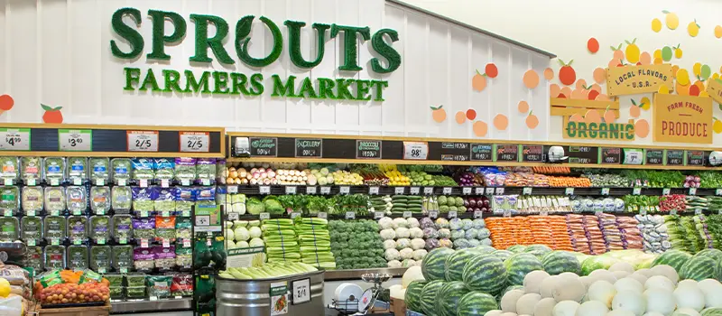 Sprouts in store produce department