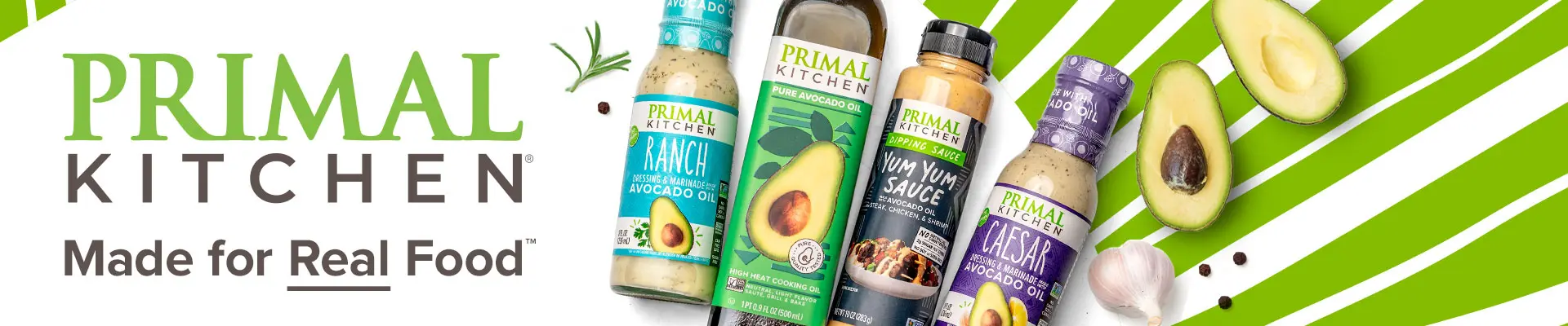 Primal Kitchen logo next to product variety