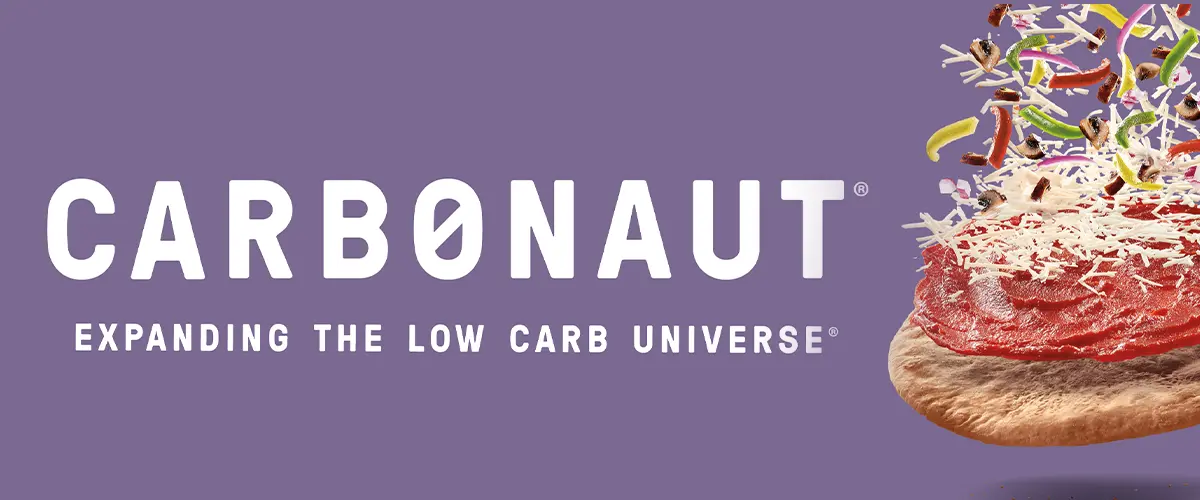 Carbonaut logo with Expanding the low carb universe subtext.