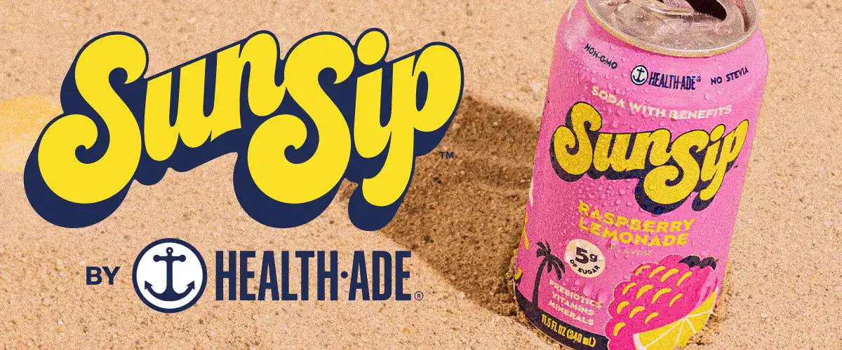 SunSip by Health-Ade logo next to product variety