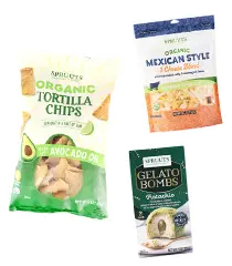 Sprouts Brand Chips, Cheese and Gelato