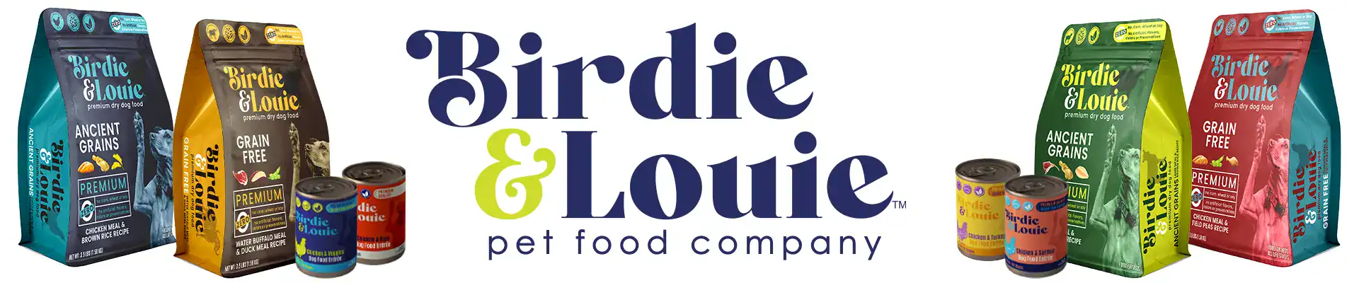 Birdie and Louie logo surrounded by product