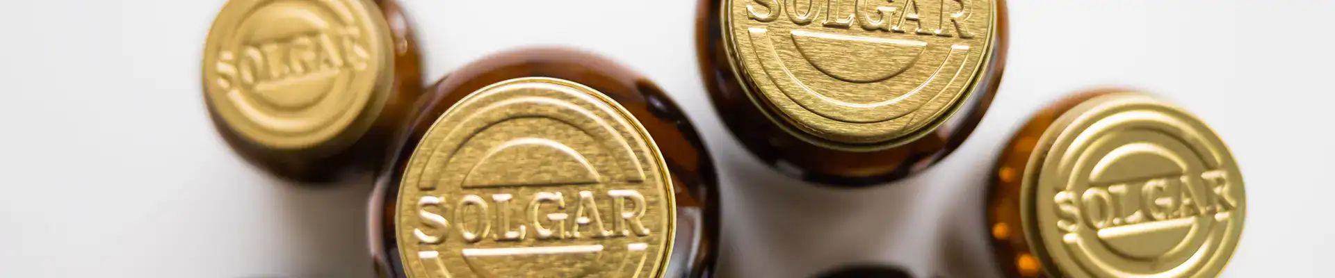 Solgar logo on the tops of bottles