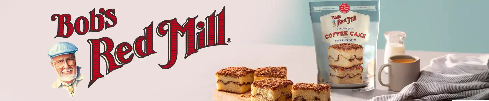 Bob's Red Mill logo next to baking mix