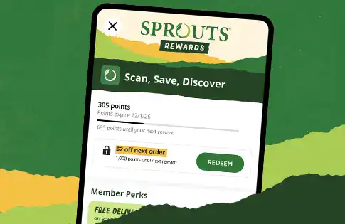 Sprouts app open on a phone screen