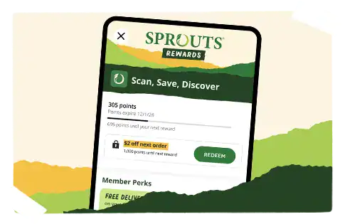Sprouts app open on a phone screen